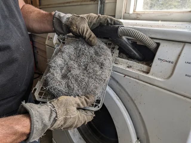 Cleaning Dryer Lint Trap in Arcadia, CA