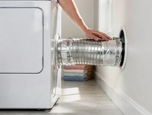 Professional dryer vent hose installation by San Gabriel Dryer Vent Cleaning in San Gabriel
